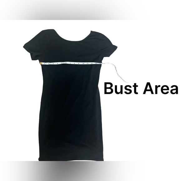Fashion Nova Women’s Classic Black Scoop Back Bodycon Mini Dress. Size: Large. - Picture 8 of 9